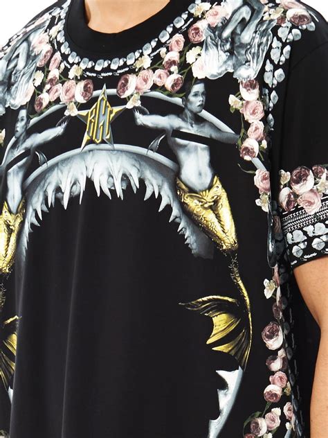 givenchy shark mouth and mermaid t shirt|Givenchy Shark & Mermaid Tee .